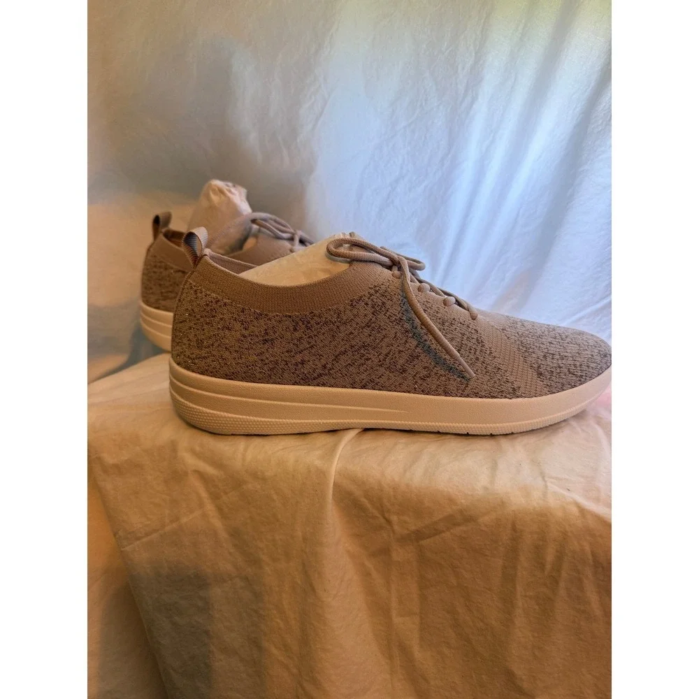 FitFlop F-Sporty Uberknit Sneakers Metallic Mink Weave‎  Womens 12